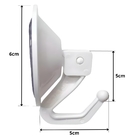 Cabide De Pressão Com Ventosa Branco | Kaztec | Kit 06 Un